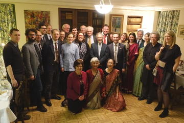 A group of invited guests to Somerville dinner